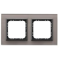 Ramka podwójna R-2RGC/41/25, szare szkło,Sonata | R-2RGC/41/25 Ospel