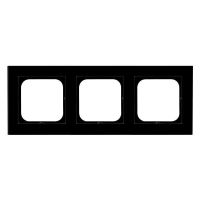 Ramka potrójna, czarne szkło, Sonata | R-3RG/32 Ospel