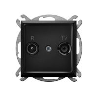 Gniazdo R-TV końcowe GPA-UK/m/33 czarny metalik, Aria | GPA-UK/m/33 Ospel