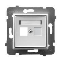 Obudowa gniazda pojedynczego typu Keystone prosta, biała Aria | GPK-1U/P/00 Ospel