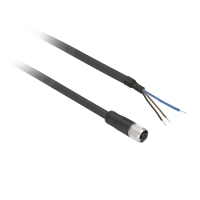 Konektory okablowane proste, żeńskie, M8, 3 piny, kabel 5m | XZCP0166L5 Telemecanique Sensors