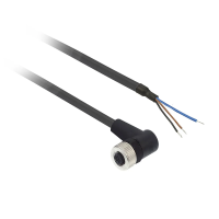 Konektory okablowane XZ, żeńskie kątowe, M12, 3 pinowy, przewód PUR 10m OsiSense XU  | XZCP1340L10 Telemecanique Sensors