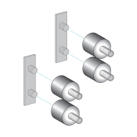 Zestaw antywibracyjny 8 | XUSZVA8 Telemecanique Sensors
