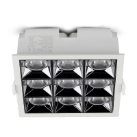 Oprawa V-TAC downlight SAMSUNG CHIP 36W UGR19 CRI90+36st VT-2-36-1 2700K 2880lm 5 lat gwarancji | 3800157650526 LED EUROPE