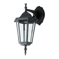 Kinkiet ogrodowy latarenka V-TAC E27 W dół czarny mat VT-750 | 3800157616218 LED EUROPE