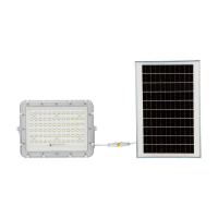 Naświetlacz LED solarny V-TAC 15W pilot auto timer IP65 biały VT-120W-W 6400K 1200lm | 3800170200722 LED EUROPE