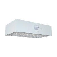 Kinkiet ogrodowy ścienny solarny V-TAC 3W CCT czujnik ruchu biały VT-403 3000K-4000K 350lm | 3800170206854 LED EUROPE