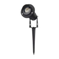 Oprawa gruntowa ogrodowa wbijana aluminium GU10 czarna z daszkiem IP65 V-TAC VT-1126 3 lata gwarancj | 3800170207493 LED EUROPE