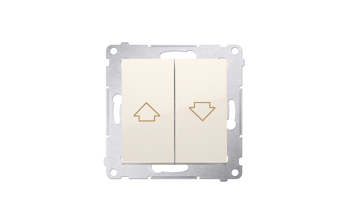 Przycisk żaluzjowy (moduł) 10AX, 250V, szybkozłącza, krem DZP1.01/41 Simon 54 | DZP1.01/41 Kontakt Simon