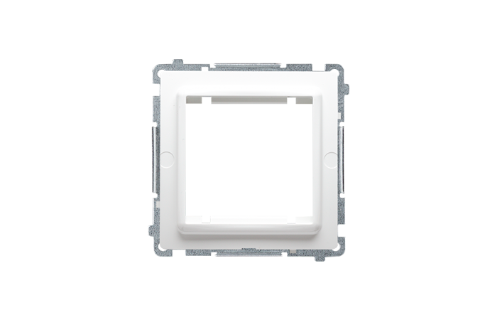 Adapter (przejściówka) na osprzęt standardu 45×45mm, biały BMA45M/11 Simon Basic | BMA45M/11 Kontakt Simon