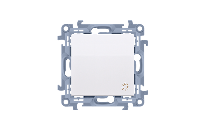 Przycisk światło (moduł) 10AX, 250V, zaciski śrubowe, biały CS1.01/11 Simon 10 | CS1.01/11 Kontakt Simon