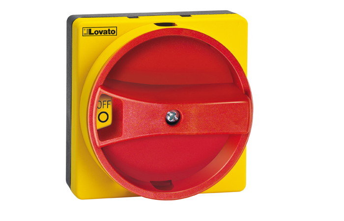 Pokrętło żółto/czerwone do GA-A, GA-C i GA-D montaż śrubowy | GAX61 Lovato Electric