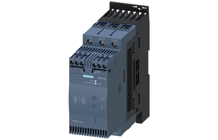 Softstart SIRIUS 63A 30KW 400V 200-480V AC Sterowanie 110-230V AC DC wielkość S2, Zaciski śrubowe | 3RW3037-1BB14 Siemens