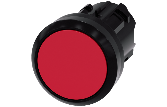 Przycisk płaski z samopowrotem 22mm, okrągły, plastikowy, czerwony, SIRIUS ACT | 3SU1000-0AB20-0AA0 Siemens