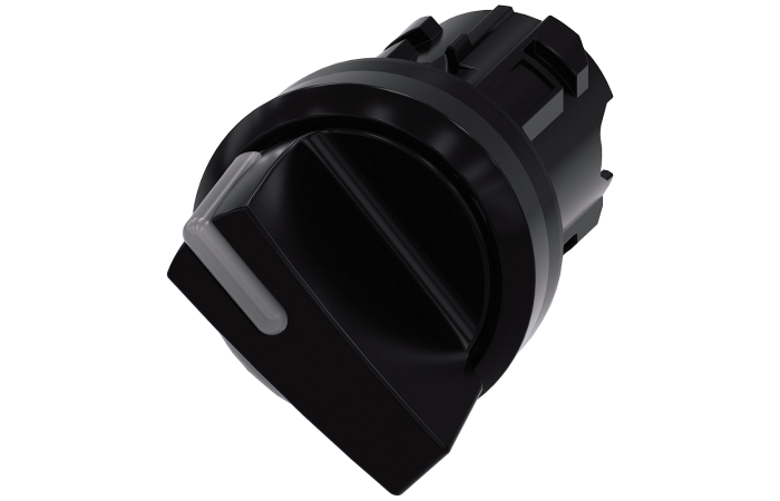 Przełącznik z możliwością podśw. 22mm, okrągły, plastikowy, czarny,2-poz O-I bez sam., SIRIUS ACT | 3SU1002-2BF10-0AA0 Siemens