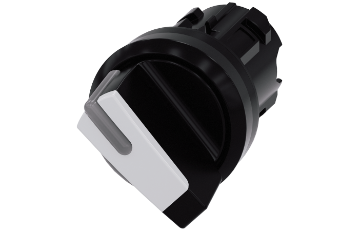 Przełącznik z możliwością podśw. 22mm, okrągły, plastik czarny/biały 2-poz. O-I bez sam., SIRIUS ACT | 3SU1002-2BF60-0AA0 Siemens