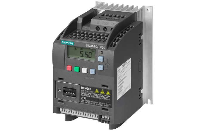 Przemiennik częstotliwości 2,2kW, IP20, 47-63Hz, SINAMICS V20 | 6SL3210-5BE22-2CV0 Siemens