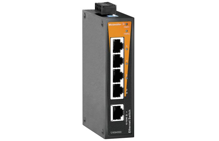 Switch, przełącznik sieciowy niezarządzany, IE-SW-BL05-5TX, Fast Ethernet, 5xRJ45, IP30 | 1240840000 Weidmuller