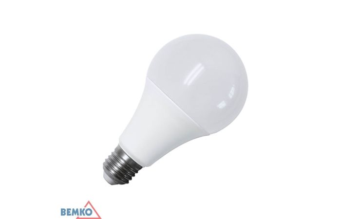 Źródło światła LED E27 A60 10W 230V 800LM MAT BARWA CIEPŁA 2.7K-3.2K | D85-E27-A60-100-3K Bemko