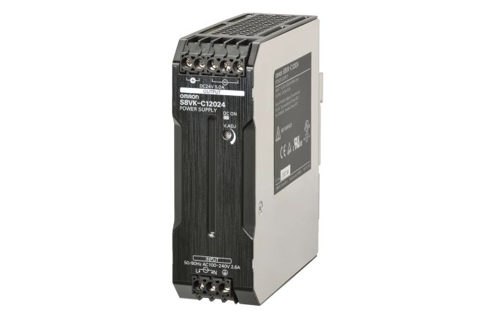 Zasilacz impulsowy 24VDC, 120W, 5A, montaż na szynie DIN [S8VK-C12024] | 375667 Omron Electronics