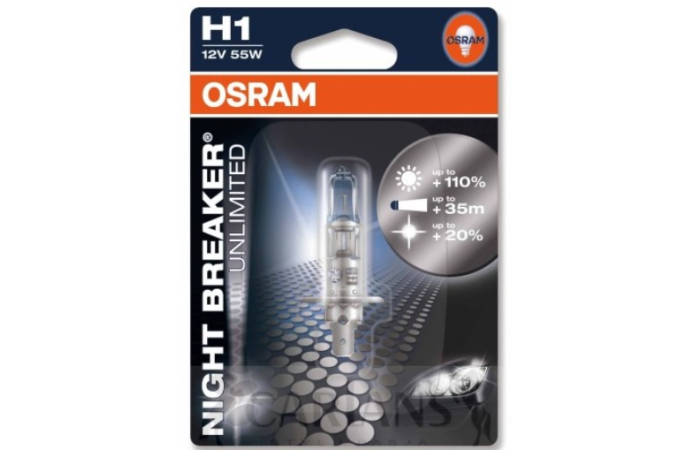 Żarówka samochodowa H1 64150NBU 55W 12V P14,5S (opak 2szt) | 4052899016286 Osram