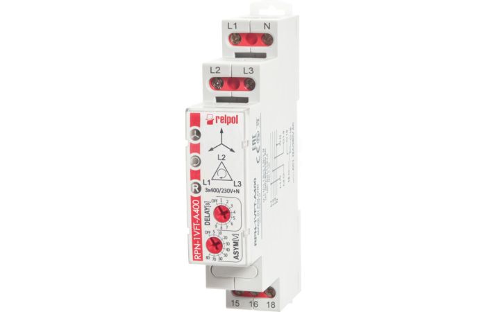 Przekaźnik do nadzoru napięcia AC w sieci 3-fazowej, RPN-1VFT-A400 | 864374 Relpol
