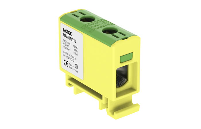 Zacisk uniwersalny, złączka OTL50 żółto-zielona, 1xAl/Cu 1,5-50mm2 1000V, MAA1050Y10 | MAA1050Y10 Morek