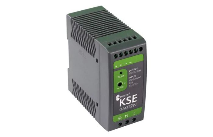 Zasilacz KSE 06012N 230/12VDC 5,0A impulsowy stabilizowany IP20 na szynę DIN TH35 | 18912-9989 Breve-Tufvassons