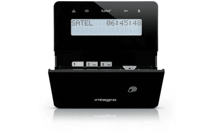 Manipulator LCD z czytnikiem zbliżeniowym, typ obudowy F, GRADE 3, czarny, INT-KLFR-B | INT-KLFR-B Satel