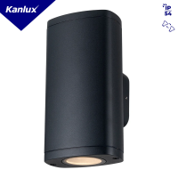 Oprawa elewacyjna ZEVI EL 2GU10 B GU10 IP54 2 x max 10W kolor czarny | 38882 Kanlux