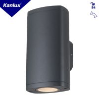 Oprawa elewacyjna ZEVI EL 2GU10 G GU10 IP54 2 x max 10W kolor szary | 38883 Kanlux