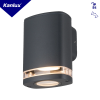 Oprawa elewacyjna ZEVI W EL 1GU10 G GU10 IP54 max 10W kolor szary | 38885 Kanlux