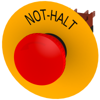 Przycisk grzybkowy awaryjny, EN418, styki 1NC, z żółtą tabliczką podkładkową, czerwony | 3SB2203-1AC01 Siemens