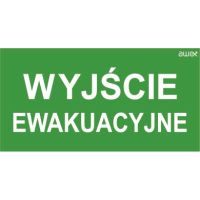 Piktogram 100x300 21 wyjście ewakuacyjne, logo Awex (ISO7010) | PM21 Awex