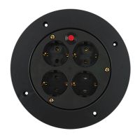 Kołnierz z gniazdem 4x230 +Termik Schuko KGS, czarny | 32.540 Elektro-Plast Opatówek