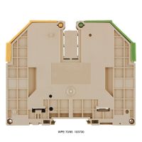 Złączka szynowa przelotowa ochronna, śrubowa, żółto-zielona WPE 70/95 | 1037300000 Weidmuller