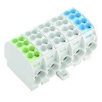 Złączka szynowa przelotowa WPD 501 2X25/2X16 1XGN/3XGY/1XBL | 1562140000 Weidmuller