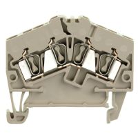 Złączka szynowa przelotowa ZDU 2.5-2/4AN przelotowa, sprężynowa, ciemnobeżowa | 1706060000 Weidmuller