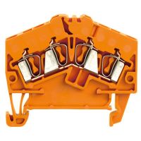 Złączka szynowa przelotowa ZDU 2.5-2/4AN OR przelotowa, sprężynowa, pomarańczowa | 1706080000 Weidmuller