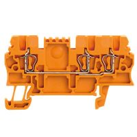 Złączka szynowa przelotowa, sprężynowa, pomarańczowa ZDU 1.5/3AN OR | 1775550000 Weidmuller