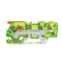 Złączka 3-przewodowa PE z dźwignią i Push-in CAGE CLAMP 6 mm2, żółto-zielony | 2106-1307 Wago