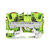 Złączka 2-przewodowa PE z przyciskiem 6mm2, żółto-zielony | 2206-1207 Wago