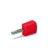 Wtyk bananowy, do gniazda o śr. 4mm, czerwony | 215-212 Wago