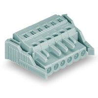Gniazdo 1-przewodowe 4-bieg. raster 5mm /0.197in, z zaczepami ryglującymi, szare MC5-MIDI | 231-104/037-000 Wago