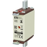 Wkładka bezpiecznikowa (topikowa) NH000/I 25A gG 690V zwłoczna / Zaczepy izolowane | 004191307 Eti