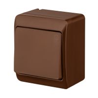 Łącznik n/t zwierny "dzwonek" IP44, brązowy, Hermes | 0337-06 Elektro-Plast Nasielsk