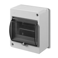 Obudowa n/t S-5 N zacisk z szybą 1/5 moduły IP30 MINI, dymny | 2305-11 Elektro-Plast Nasielsk