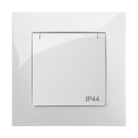 Gniazdo p/t pojedyncze 2P+Z B/R, IP44, białe, Carla | 1736-10 Elektro-Plast Nasielsk