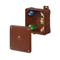 Puszka n/t 98x98x46, IP55/65, z zaciskami 5x2,5mm2, brązowa 2K | 0290-61 Elektro-Plast Nasielsk