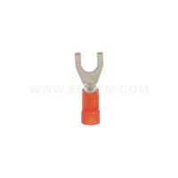 Końcówka kablowa widełkowa izolowana KWI 1/4 PC przekrój: 1,0mm2, otwór pod śrubę M4 (opak 100szt) | E09KO-02030300400 Ergom